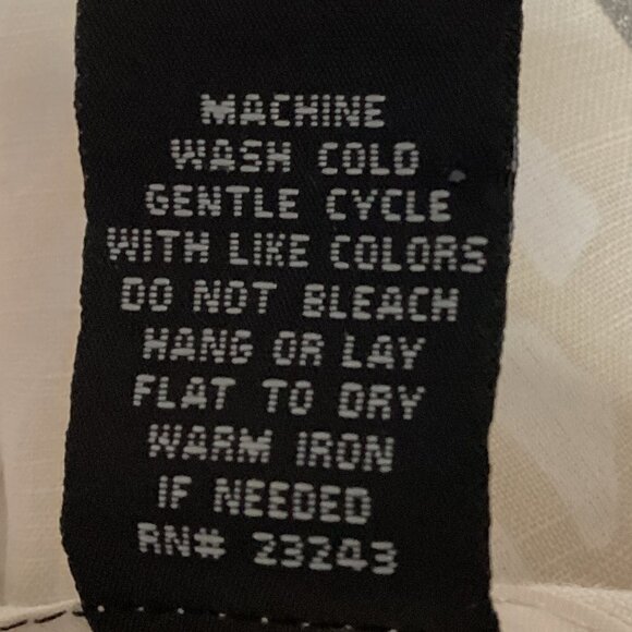 New York & Co Linen Rayon Full Swing Skirt Sz 10 Beige White Silver 176M - Picture 8 of 8